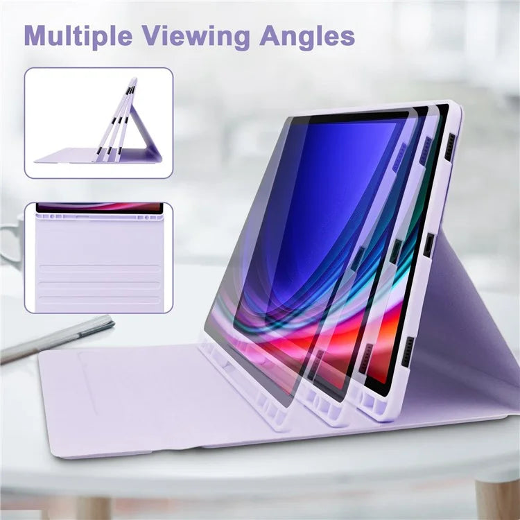 SK-X810 For Samsung Galaxy Tab S9+ SM-X810 / X816B / X818U Leather Case with Detachable Wireless Bluetooth Keyboard