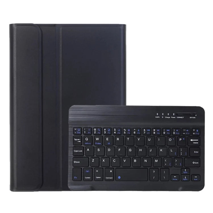 A221B For Samsung Galaxy Tab A9 X110 X115 Protective Leather Case + Bluetooth Keyboard with Pen Slot