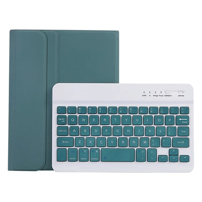 A221B For Samsung Galaxy Tab A9 X110 X115 Protective Leather Case + Bluetooth Keyboard with Pen Slot