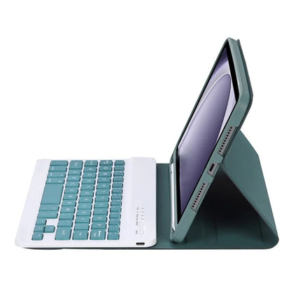 A221B For Samsung Galaxy Tab A9 X110 X115 Protective Leather Case + Bluetooth Keyboard with Pen Slot