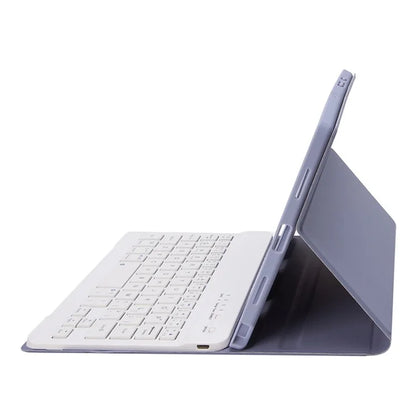 A221B For Samsung Galaxy Tab A9 X110 X115 Protective Leather Case + Bluetooth Keyboard with Pen Slot