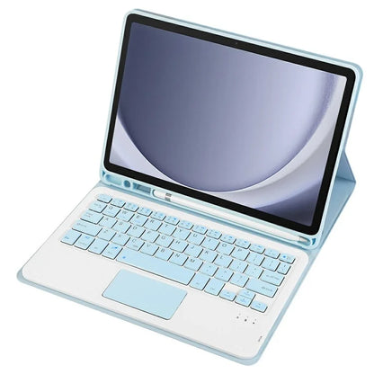 A09B-A For Samsung Galaxy Tab A9+ X210 X215 X216 Leather Case + Wireless Keyboard with Touchpad and Pen Slot