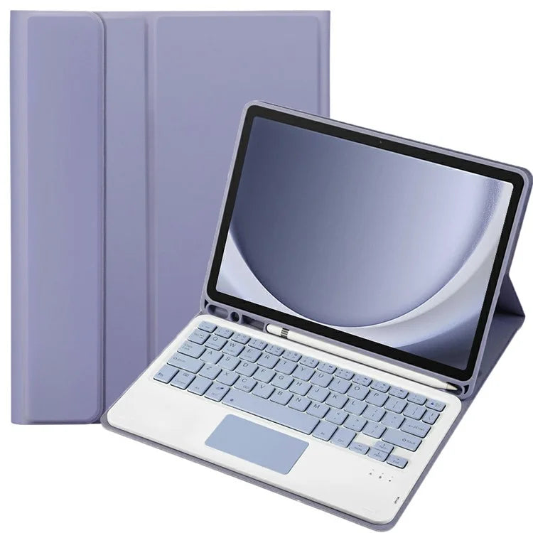 A09B-A For Samsung Galaxy Tab A9+ X210 X215 X216 Leather Case + Wireless Keyboard with Touchpad and Pen Slot