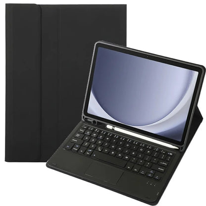 A09B-A For Samsung Galaxy Tab A9+ X210 X215 X216 Leather Case + Wireless Keyboard with Touchpad and Pen Slot