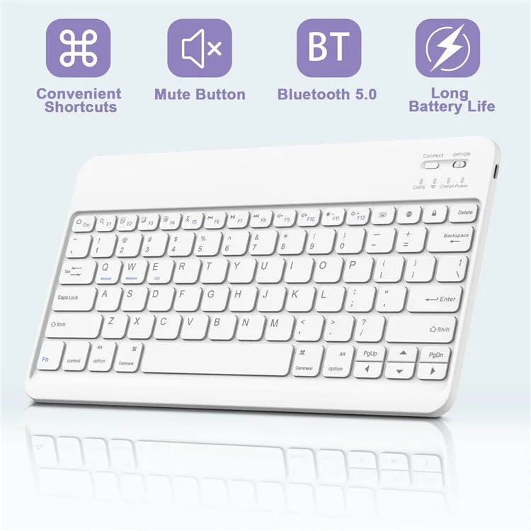 SK-T810 For Samsung Galaxy Tab S9+ SM-X810 / X816B / X818U Leather Case with Wireless Bluetooth Keyboard