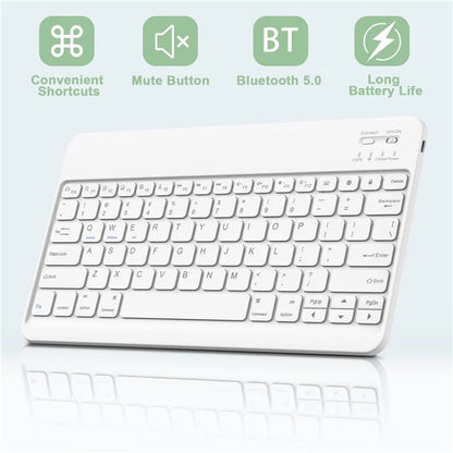 SK-T810 For Samsung Galaxy Tab S9+ SM-X810 / X816B / X818U Leather Case with Wireless Bluetooth Keyboard