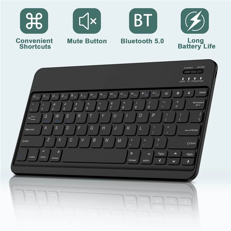 SK-T810 For Samsung Galaxy Tab S9+ SM-X810 / X816B / X818U Leather Case with Wireless Bluetooth Keyboard