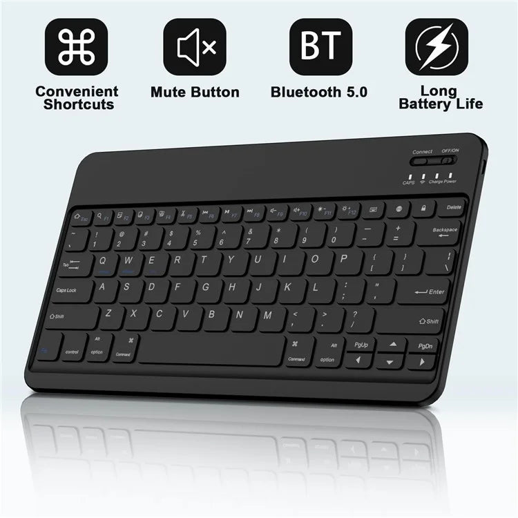 SK-T810 For Samsung Galaxy Tab S9+ SM-X810 / X816B / X818U Leather Case with Wireless Bluetooth Keyboard