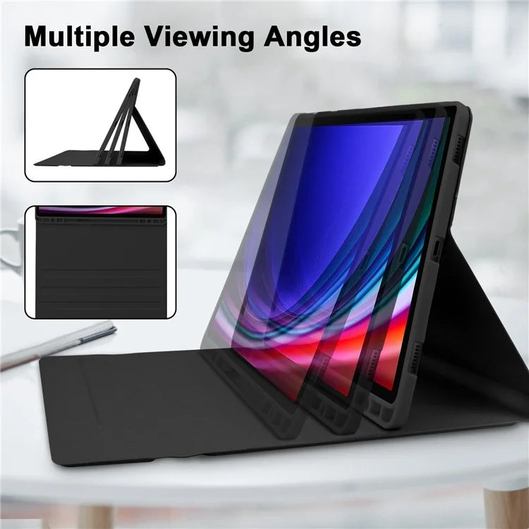 SK-T810 For Samsung Galaxy Tab S9+ SM-X810 / X816B / X818U Leather Case with Wireless Bluetooth Keyboard