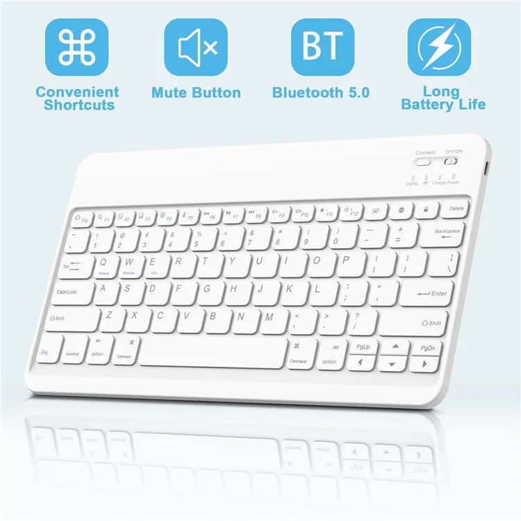 SK-T810 For Samsung Galaxy Tab S9+ SM-X810 / X816B / X818U Leather Case with Wireless Bluetooth Keyboard