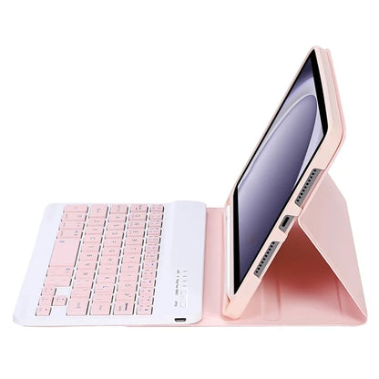 SK-X115 For Samsung Galaxy Tab A9 SM-X110 / X115 Bluetooth Keyboard Shockproof Case Leather Flip Tablet Cover