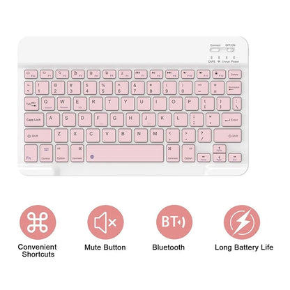 SK-X115 For Samsung Galaxy Tab A9 SM-X110 / X115 Bluetooth Keyboard Shockproof Case Leather Flip Tablet Cover