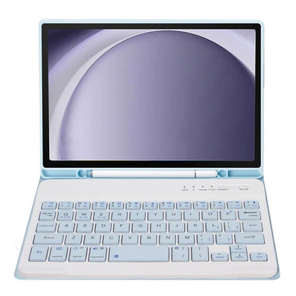 SK-X115 For Samsung Galaxy Tab A9 SM-X110 / X115 Bluetooth Keyboard Shockproof Case Leather Flip Tablet Cover