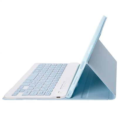 SK-X115 For Samsung Galaxy Tab A9 SM-X110 / X115 Bluetooth Keyboard Shockproof Case Leather Flip Tablet Cover