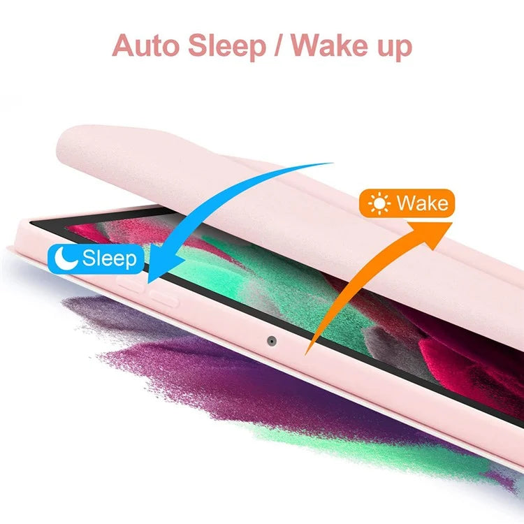SK-X115 For Samsung Galaxy Tab A9 SM-X110 / X115 Bluetooth Keyboard Shockproof Case Leather Flip Tablet Cover