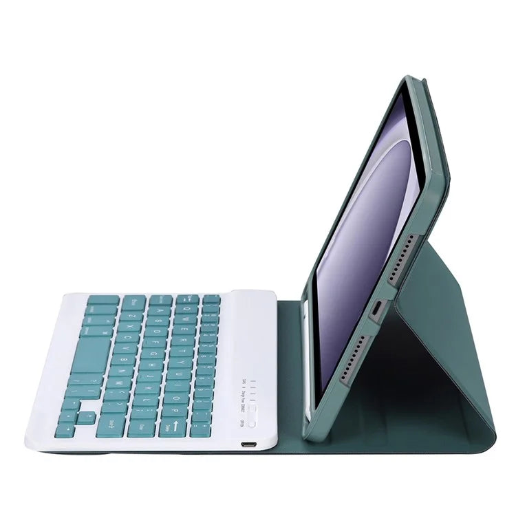 SK-X115 For Samsung Galaxy Tab A9 SM-X110 / X115 Bluetooth Keyboard Shockproof Case Leather Flip Tablet Cover