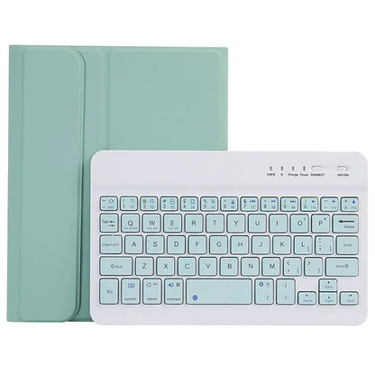 SK-X115 For Samsung Galaxy Tab A9 SM-X110 / X115 Bluetooth Keyboard Shockproof Case Leather Flip Tablet Cover