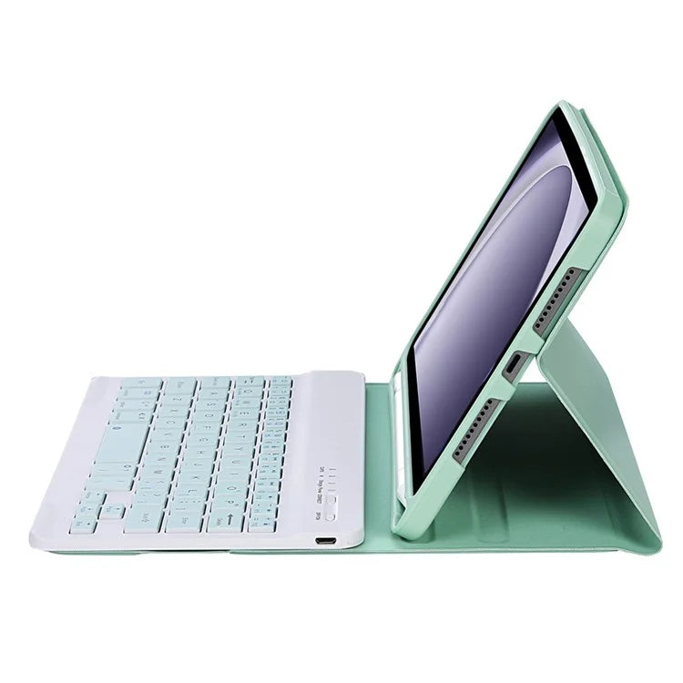 SK-X115 For Samsung Galaxy Tab A9 SM-X110 / X115 Bluetooth Keyboard Shockproof Case Leather Flip Tablet Cover