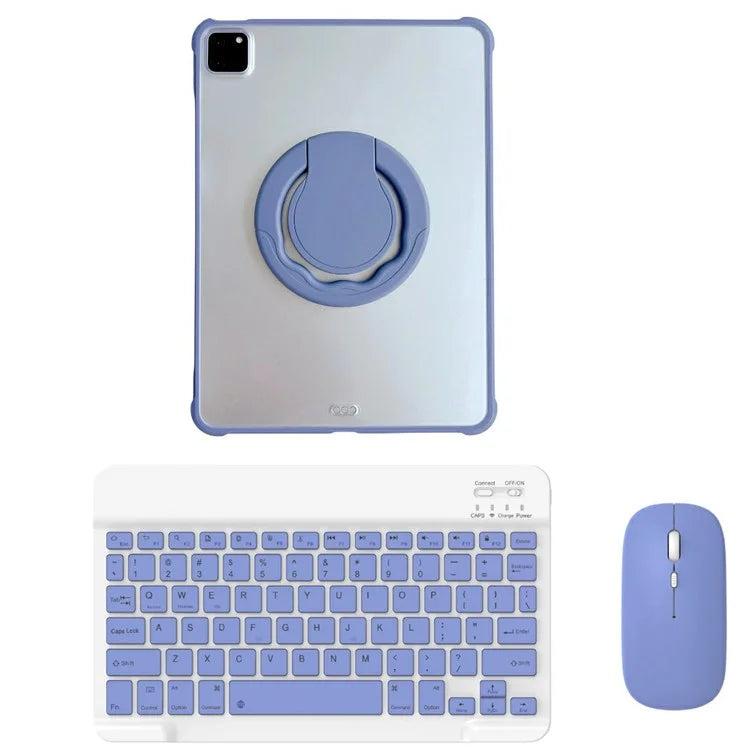 A11 For iPad Pro 11-inch (2018) / (2020) / (2021) / (2022) Bluetooth Keyboard Set with Mouse, Rotating Kickstand Tablet Case