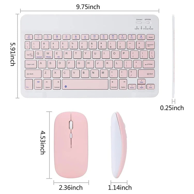 A11 For iPad Pro 11-inch (2018) / (2020) / (2021) / (2022) Bluetooth Keyboard Set with Mouse, Rotating Kickstand Tablet Case