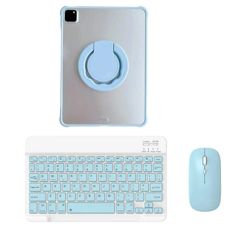 A11 For iPad Pro 11-inch (2018) / (2020) / (2021) / (2022) Bluetooth Keyboard Set with Mouse, Rotating Kickstand Tablet Case