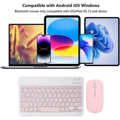 A11 For iPad Pro 11-inch (2018) / (2020) / (2021) / (2022) Bluetooth Keyboard Set with Mouse, Rotating Kickstand Tablet Case