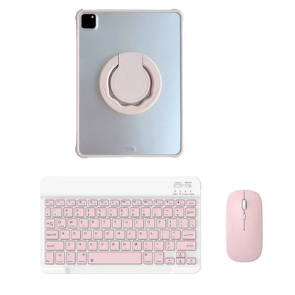 A11 For iPad Pro 11-inch (2018) / (2020) / (2021) / (2022) Bluetooth Keyboard Set with Mouse, Rotating Kickstand Tablet Case