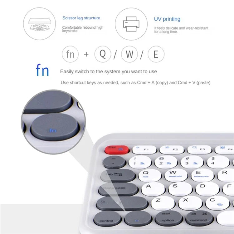 A202 Bluetooth Laptop Keyboard Portable Wireless 2.4G Keyboard Number Keypad for Windows / iOS / Android