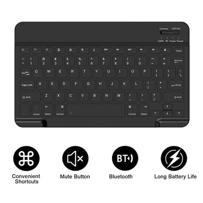 SK-X510 For Samsung Galaxy Tab S9 FE SM-X510 / X516 / X518 Bluetooth Keyboard Tablet Case PU Flip Cover