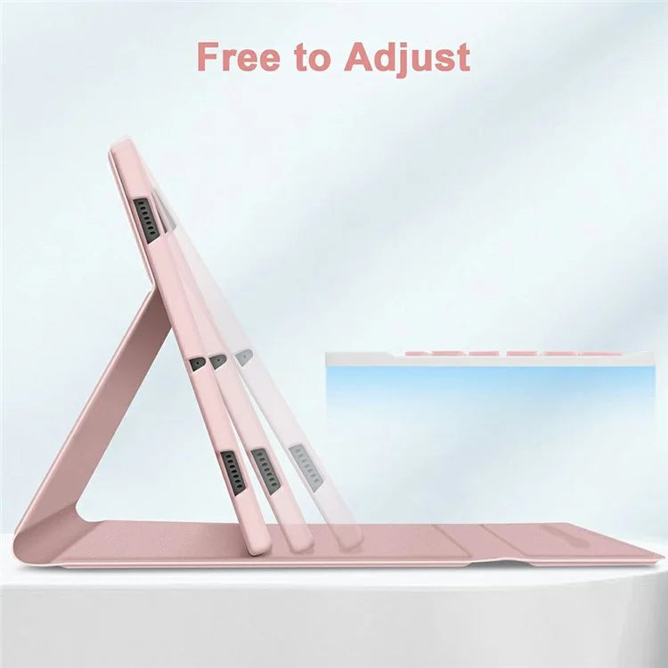 SK-X510 For Samsung Galaxy Tab S9 FE SM-X510 / X516 / X518 Bluetooth Keyboard Tablet Case PU Flip Cover