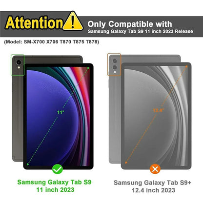 SK-X510 For Samsung Galaxy Tab S9 FE SM-X510 / X516 / X518 Bluetooth Keyboard Tablet Case PU Flip Cover