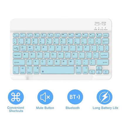 SK-X510 For Samsung Galaxy Tab S9 FE SM-X510 / X516 / X518 Bluetooth Keyboard Tablet Case PU Flip Cover