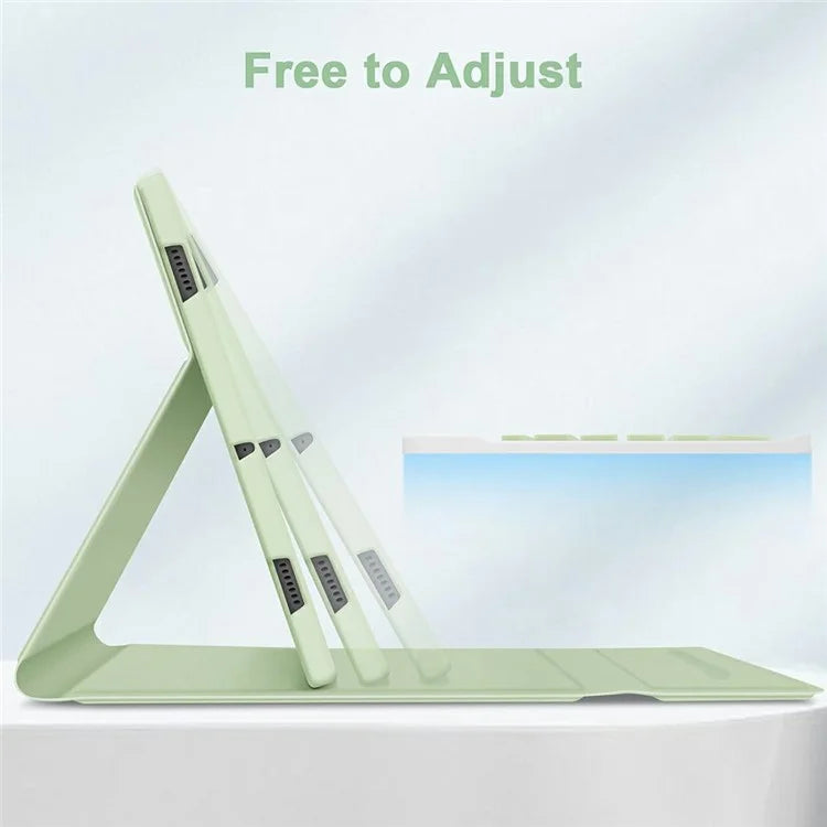 SK-X510 For Samsung Galaxy Tab S9 FE SM-X510 / X516 / X518 Bluetooth Keyboard Tablet Case PU Flip Cover