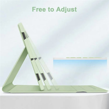 SK-X510 For Samsung Galaxy Tab S9 FE SM-X510 / X516 / X518 Bluetooth Keyboard Tablet Case PU Flip Cover