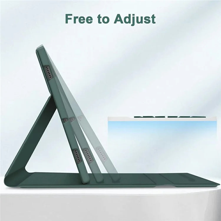 SK-X510 For Samsung Galaxy Tab S9 FE SM-X510 / X516 / X518 Bluetooth Keyboard Tablet Case PU Flip Cover