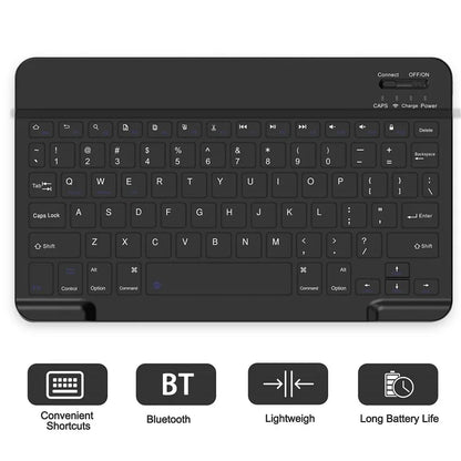 SK For Samsung Galaxy Tab A9+ Detachable Bluetooth Keyboard Tablet Case PU Leather Flip Cover