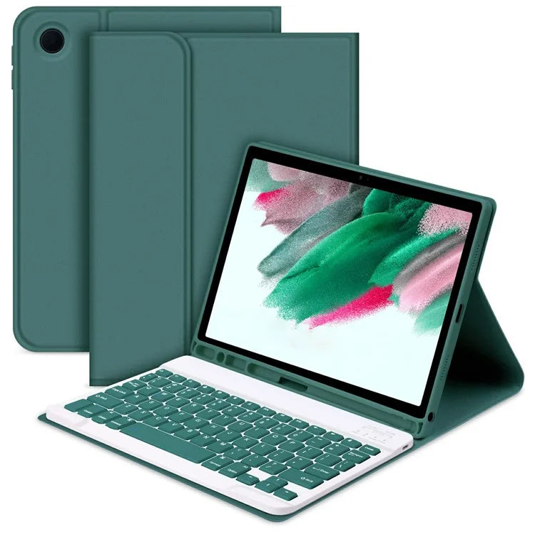 SK For Samsung Galaxy Tab A9+ Detachable Bluetooth Keyboard Tablet Case PU Leather Flip Cover