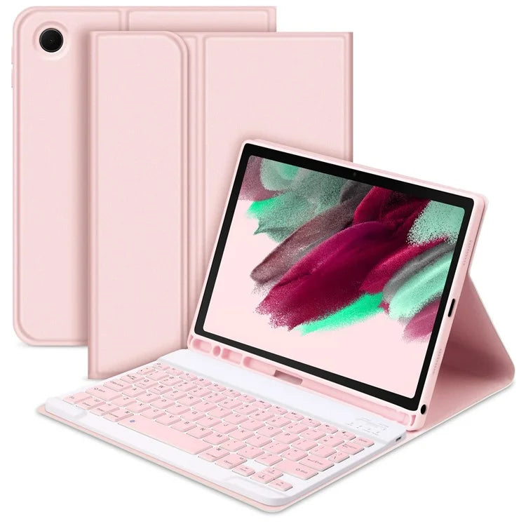 SK For Samsung Galaxy Tab A9+ Detachable Bluetooth Keyboard Tablet Case PU Leather Flip Cover