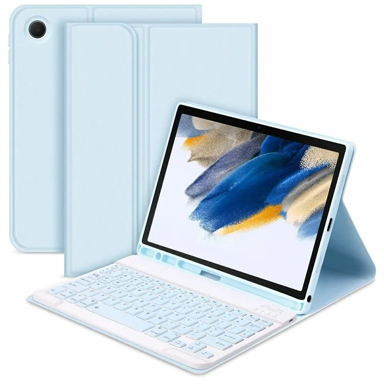 SK For Samsung Galaxy Tab A9+ Detachable Bluetooth Keyboard Tablet Case PU Leather Flip Cover
