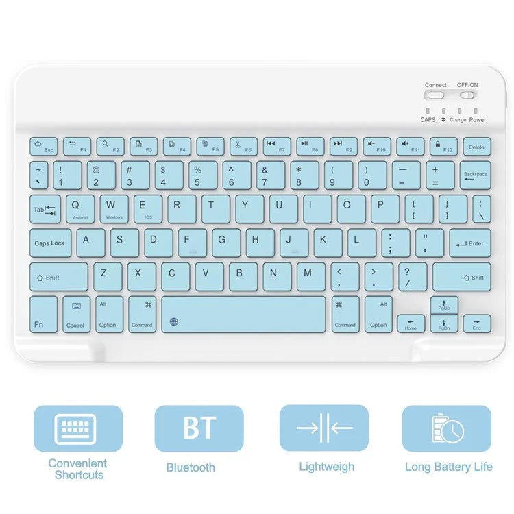 SK For Samsung Galaxy Tab A9+ Detachable Bluetooth Keyboard Tablet Case PU Leather Flip Cover