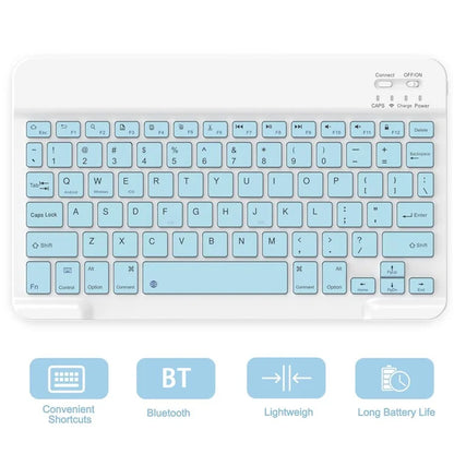 SK For Samsung Galaxy Tab A9+ Detachable Bluetooth Keyboard Tablet Case PU Leather Flip Cover