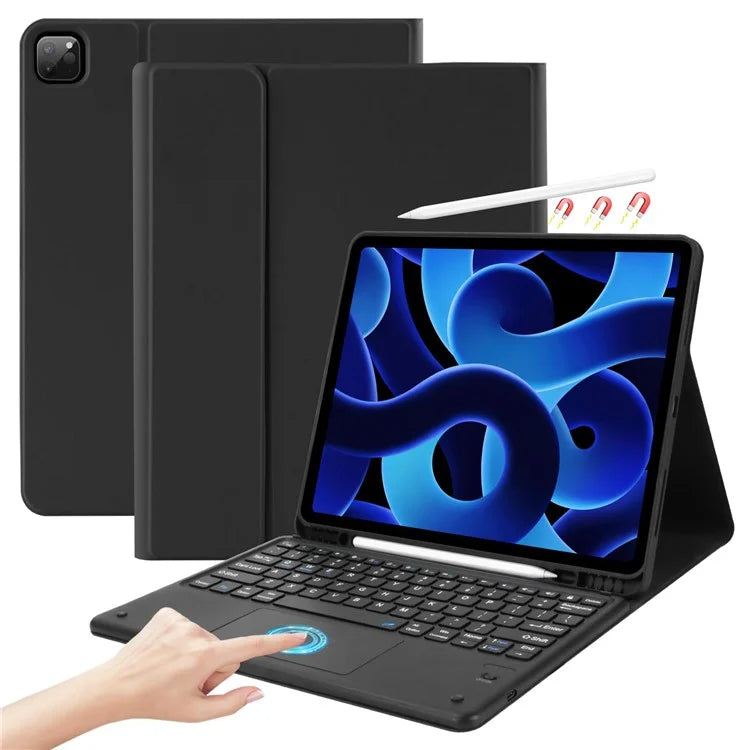 SK-1296 For iPad Pro 12.9-inch (2018) / (2020) / (2021) / (2022) Touchpad Bluetooth Keyboard with Protective Tablet Case