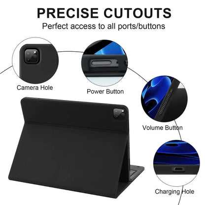 SK-1296 For iPad Pro 12.9-inch (2018) / (2020) / (2021) / (2022) Touchpad Bluetooth Keyboard with Protective Tablet Case
