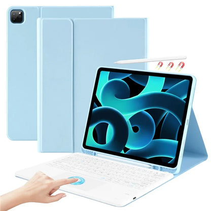 SK-1296 For iPad Pro 12.9-inch (2018) / (2020) / (2021) / (2022) Touchpad Bluetooth Keyboard with Protective Tablet Case