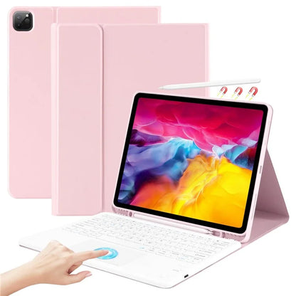 SK-1296 For iPad Pro 12.9-inch (2018) / (2020) / (2021) / (2022) Touchpad Bluetooth Keyboard with Protective Tablet Case