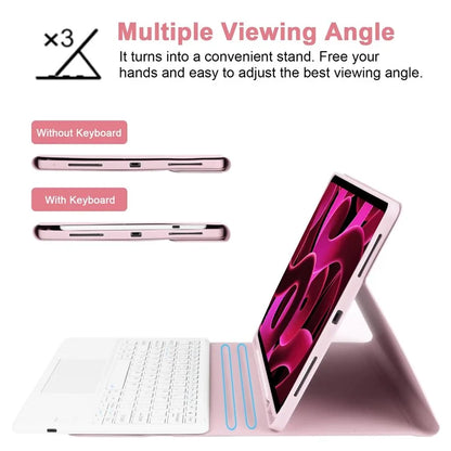 SK-1296 For iPad Pro 12.9-inch (2018) / (2020) / (2021) / (2022) Touchpad Bluetooth Keyboard with Protective Tablet Case