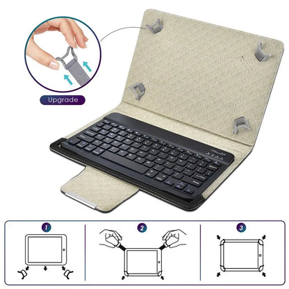 TY-3302 Universal Bluetooth Keyboards Leather Case Stand for 9 -10.9 inch Tablet