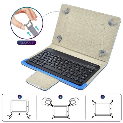 TY-3302 Universal Bluetooth Keyboards Leather Case Stand for 9 -10.9 inch Tablet