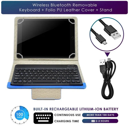 TY-3302 Universal Bluetooth Keyboards Leather Case Stand for 9 -10.9 inch Tablet