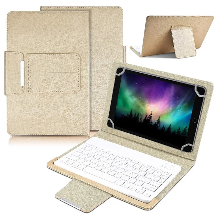 TY-3302 Universal Bluetooth Keyboards Leather Case Stand for 9 -10.9 inch Tablet